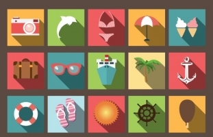 Summer Vacation Flat Icons