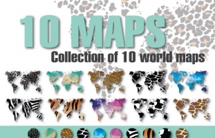 10 World Maps in Different Design