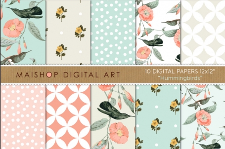 Digital Paper - Hummingbirds