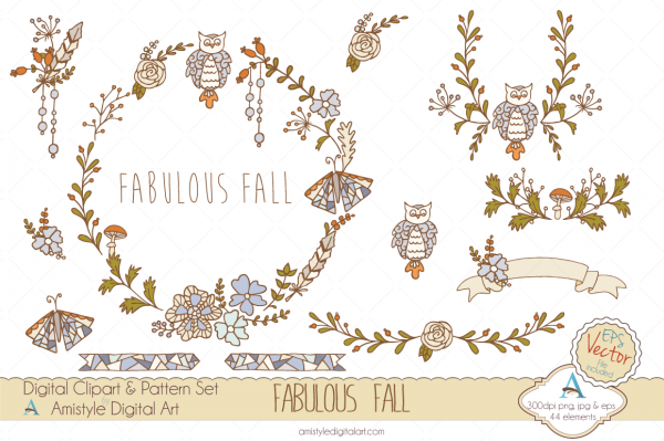 Download Fabulous Fall Clipart & Vector Set 