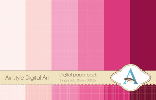 Linen-Pink-Digital Paper Pack