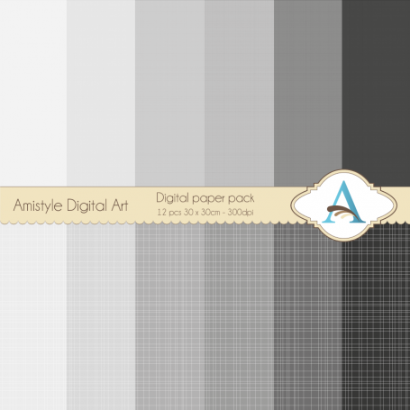 Linen-Grey-Digital Paper Pack