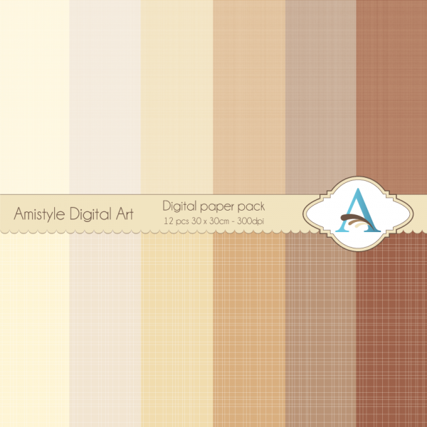 Download Linen-Beige&Brown-Digital Paper Pack 