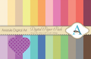 Rainbow Polka dot - Digital Paper