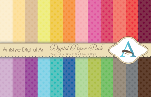 Rainbow Polka dot Maxi Digital