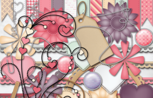 Love Blooms - Clipart and Paper