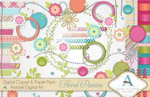 Floral Passions - Clipart and