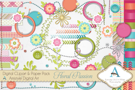 Floral Passions - Clipart and