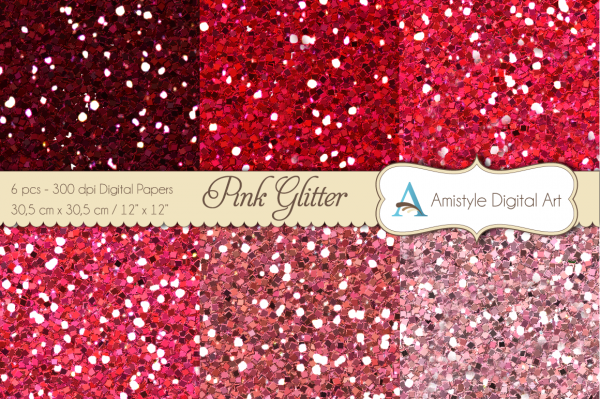 Download Glitter Papers - Pink - Digital Paper Pack 