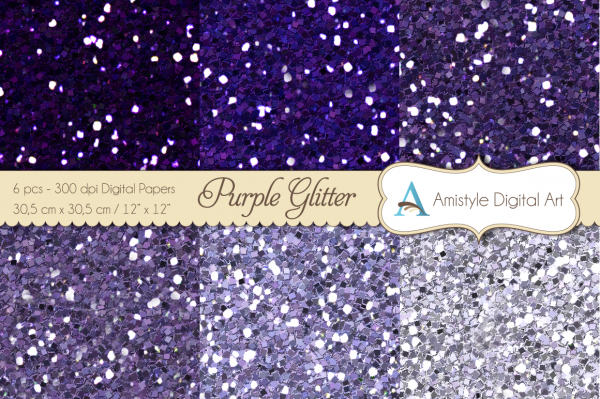 Download Glitter Papers - Purple - Digital Paper Pack 