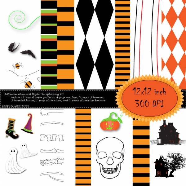 Download Halloween Whimsical Scrapbooking Kit 