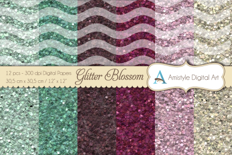 Glitter Papers - Blossom - Digital