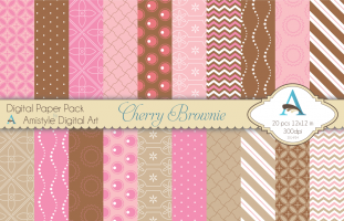 Cherry Brownie - Digital Paper Pack