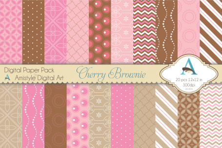 Cherry Brownie - Digital Paper Pack
