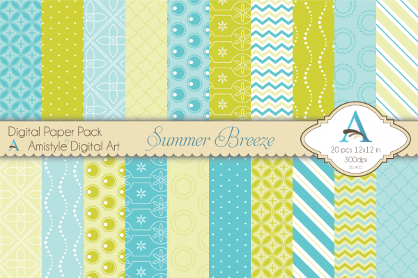 Download Summer Breeze - Digital Paper Pack 