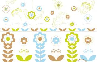 Flowers Clipart and Digital Paper