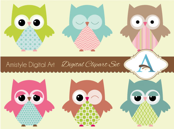 Download Owl Clipart Paper Set  