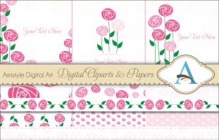 Rose Designs Clipart & EPS