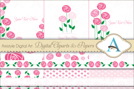 Rose Designs Clipart & EPS