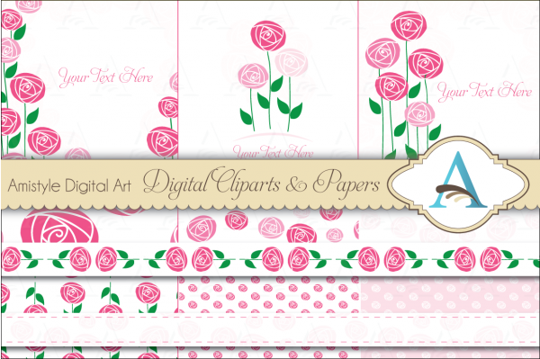 Download Rose Designs Clipart & EPS Vector Set 