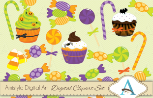 Halloween Candy Clipart &