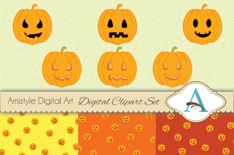 Halloween Pumpkin Clipart, Paper