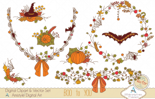 Boo to You Hand Drawn Clipart