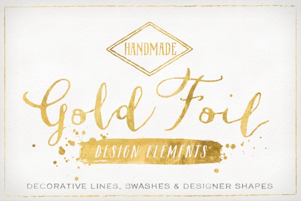 Download Gold Foil Design Elements 