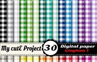 Gingham Digital Paper -