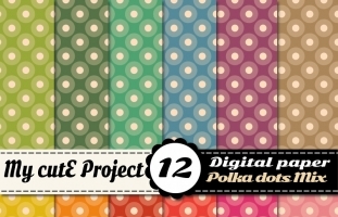 Mix Polka dots - Vintage - Digital