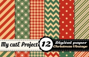 Vintage Christmas - DIGITAL Paper