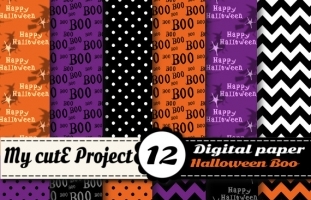 Happy Halloween BOO- DIGITAL Paper
