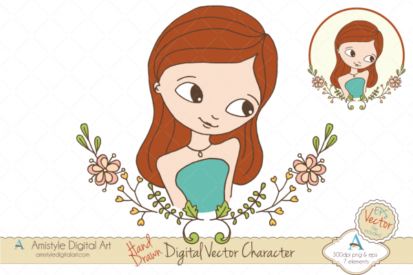 Download Hand Drawn Woman Avatar Profile Clipart & Vector - Ginger - 19442_ 