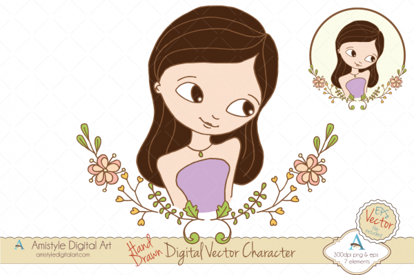 Download Hand Drawn Woman Avatar Profile Clipart & Vector - Dark Brown - 19 