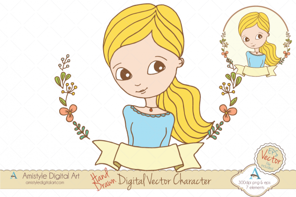 Download Hand Drawn Woman Avatar Profile Clipart & Vector - Blonde - 19443_ 