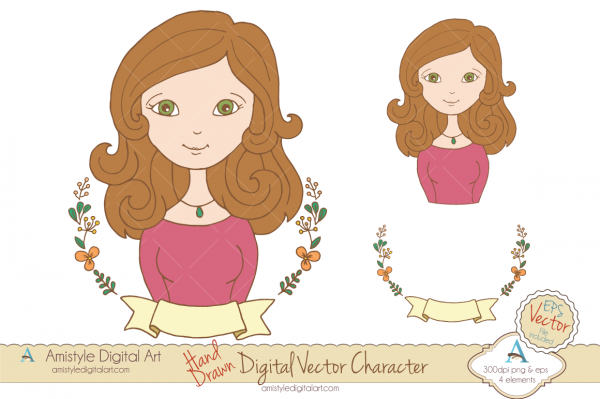 Download Hand Drawn Woman Avatar Profile Clipart & Vector - Light Brown-194 