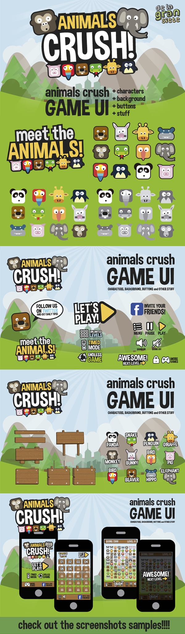 Download  Animals Crush Game UI  