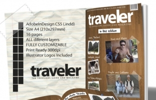 Traveler Magazine Indesign Template