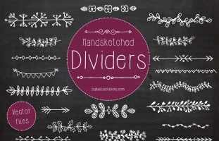 Handsketched Vector Dividers Set,