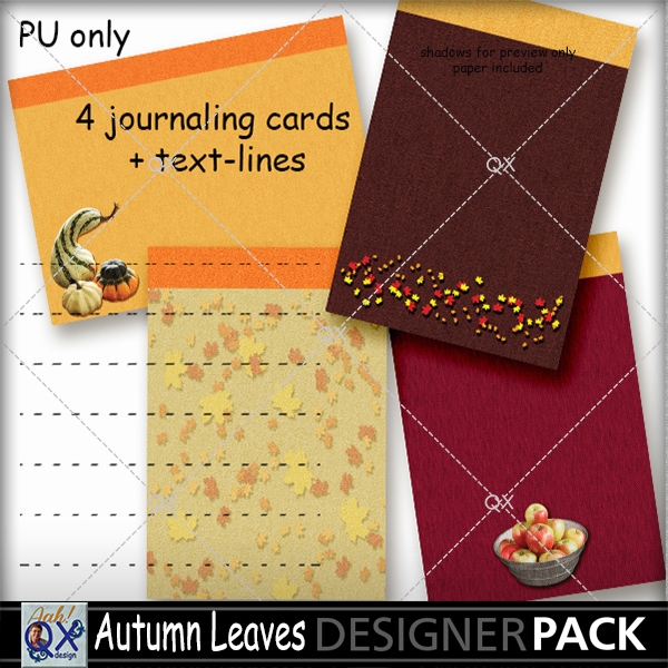 Download Autumn Leaves - digital journaling cards 