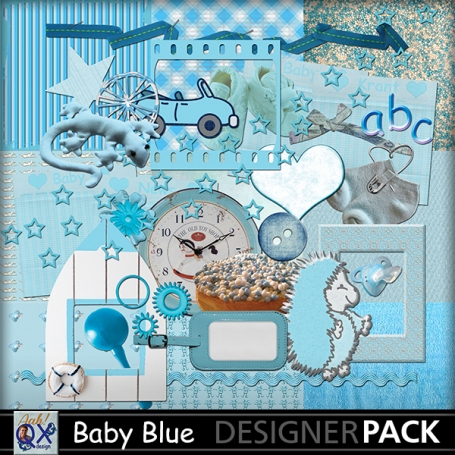 Baby Blue - digital scrapkit