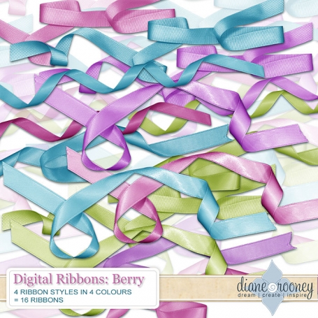 Digital Ribbons: Winter Berry