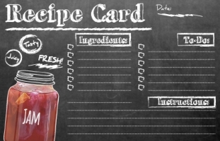 Chalkboard Recipe Card - Jam