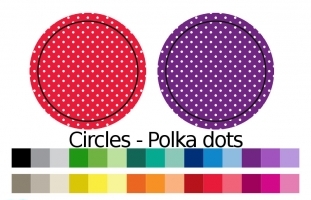 Circle with white Polka dots