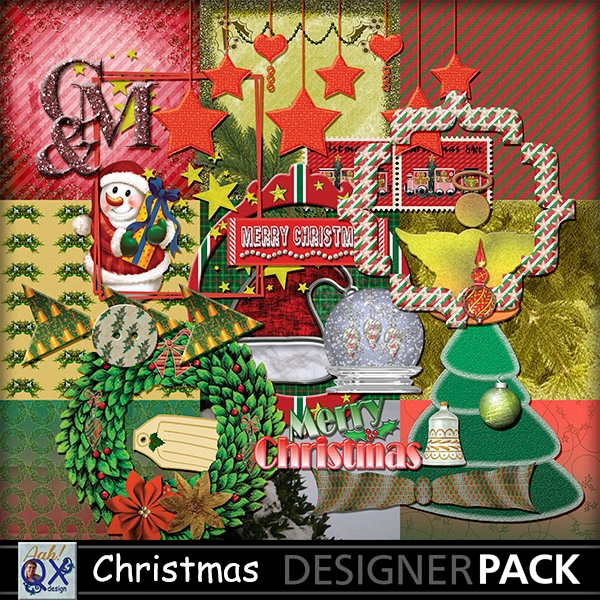 Download Christmas digital scrapkit 