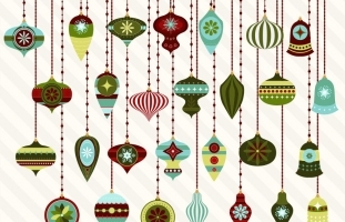 Retro Christmas Ornament Vectors