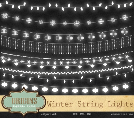Winter String Lights Clipart