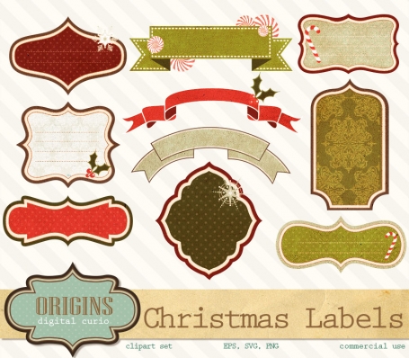 Vintage Christmas Labels
