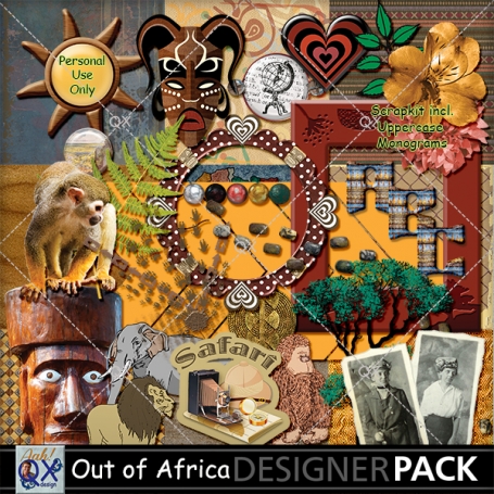 Out of Africa digital scrapkit