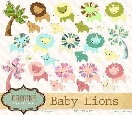 Baby Lions Clipart